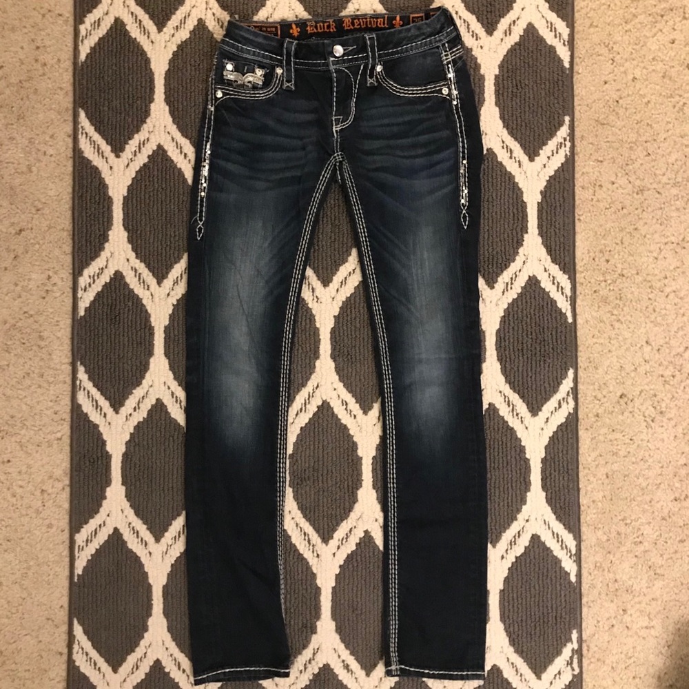Women’s Rock Revival straight leg jeans 25 Regular - Picture 4 of 8